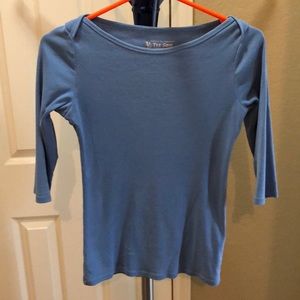 3/4 length sleeve T-shirt, light blue